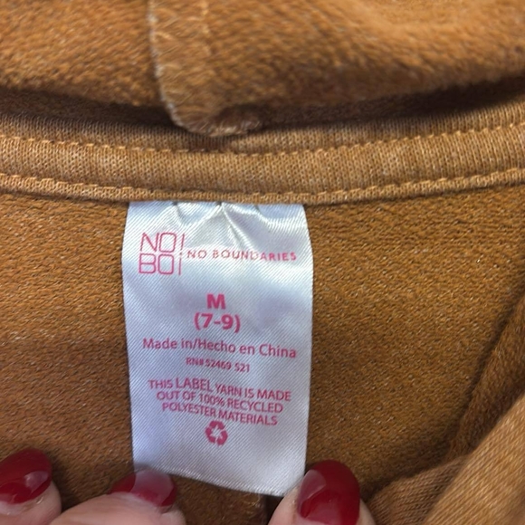 Celestial Brown Hoodie with Floral Moon Design Boho - Picture 2 of 6